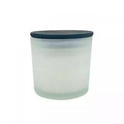 300ml The factory produces frosted glass cups that can be customized with LOGO and lid, and can be used for candle making