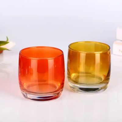 Glass Containers For Candles Manufacturers High-End Colored Decoration Glass Candle Container