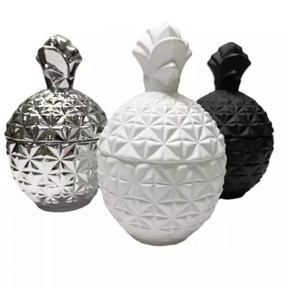 pineapple candle holder jars luxury vintage glass candle vessels iridescent