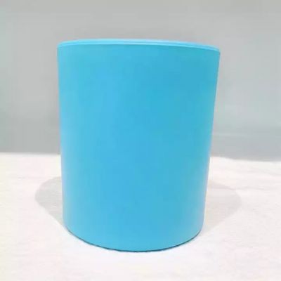 Wholesale Empty Bulk 16oz matte blue glass candle container