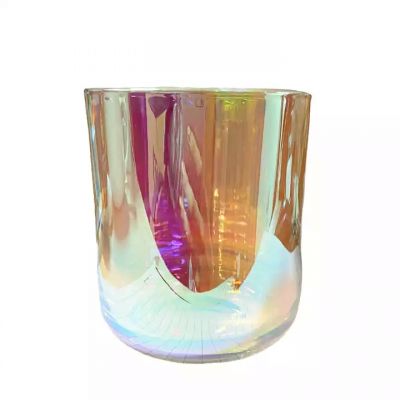 14oz 430ml christmas wedding gift home decorative new gel cut tumbler candle jars luxury elegant iridescent candle jar