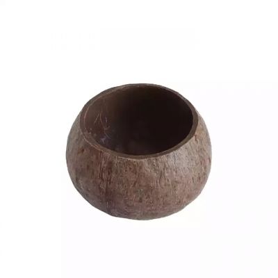 Wholesale Natural Polished Coconut Shell Candle Bowl Candle Jar Coconut Shell Bowl For Candle