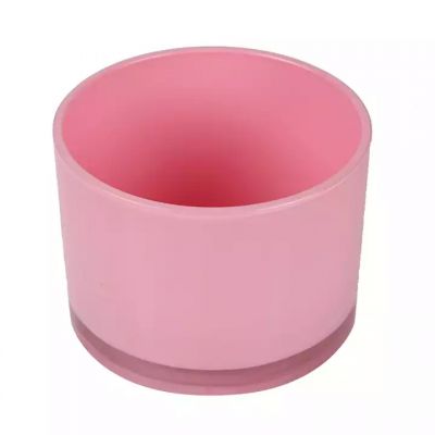 Pink Wide Mouth 3 Wick Candle Jar Container Holders with Lid Extra large Candle Vessel