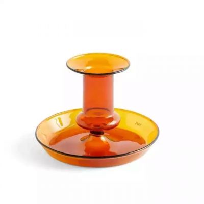 Cheap custom colored glass candlestick holder for wedding and home decor