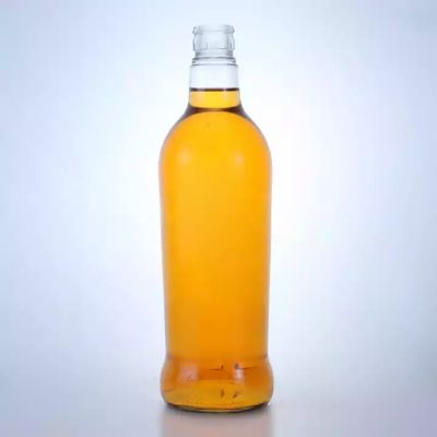 Unique Logo Embossed Glass Bottles 750ml Round Glass Liquor Bottles With Guala Cap