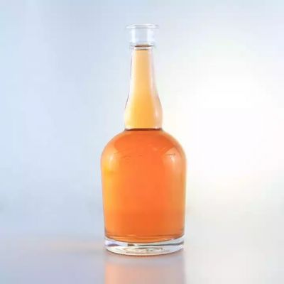 Customized Shaped Empty 750ml Clear Glass Bottle Long Neck Thick Bottle Bottle For Vodka