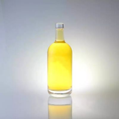 High Quality Round Cylinder Flint Vodka Glass Bottle 750ml For Wholesale