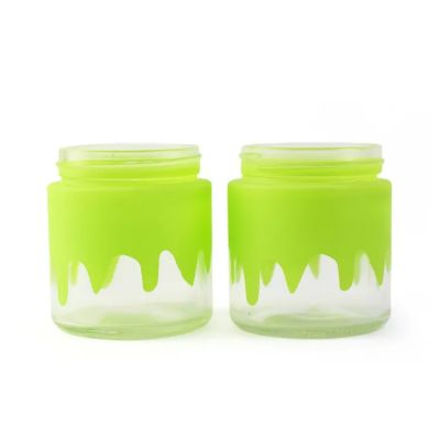 Clear Glass Jar with Lid Bottle Body Workmanship by Hollow Out Printing Process Child Resistant Packaging Glass Jars