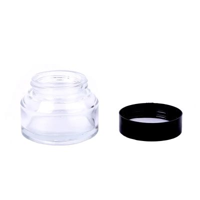15ml 30ml 50ml transparent amber cosmetics shoulder storage bottles sealed container screw cap glass jar