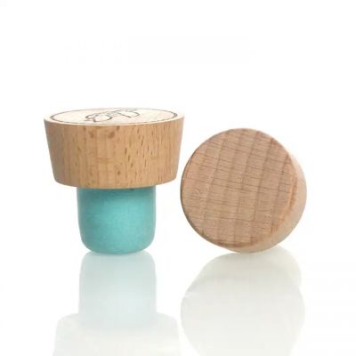 Wood Head Bar Top Synthetic Corks Stopper