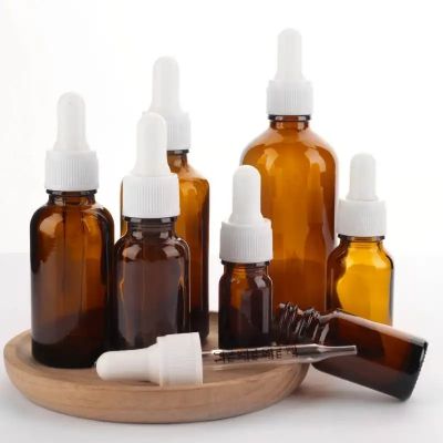 5ml 10ml Luxury Serum Face Body Oil Tincture Dropper Essential Oil Bottles with White Ribbed Dropper