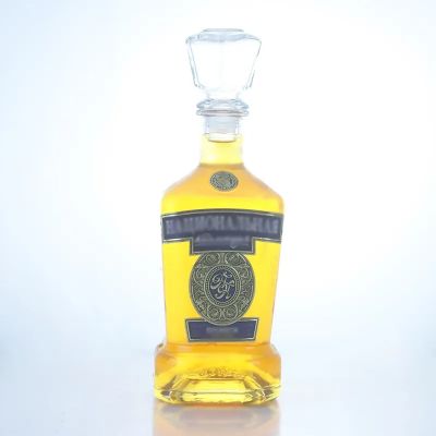 High quality 500ml square gin whiskey rum vodka glass bottle with vinlok cap