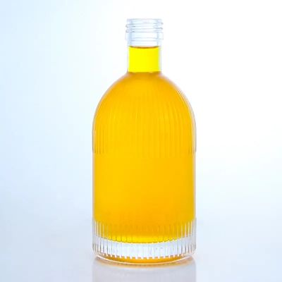 Elegant flint manufacture 750ml wine clear glass bottle with aluminium cap