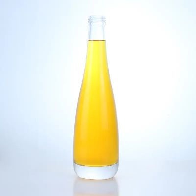 Customized clear cylinder extra flint 350ml 500ml liquor glass bottles