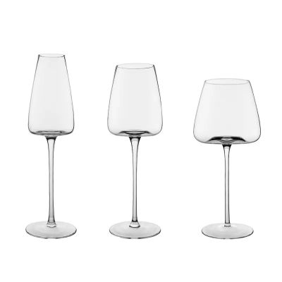 New Design Europe Style long stem wine glass champagne glass set with super thin wall Luxury Crystal White Wine Goblet