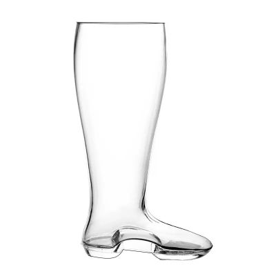 1 Liter 16OZ Fancy Bar Personalized Machine Made Cowboy Boot Foot Shoe Shaped Glasses Stein Beer Can glass Mug Cup For Bar Hotel