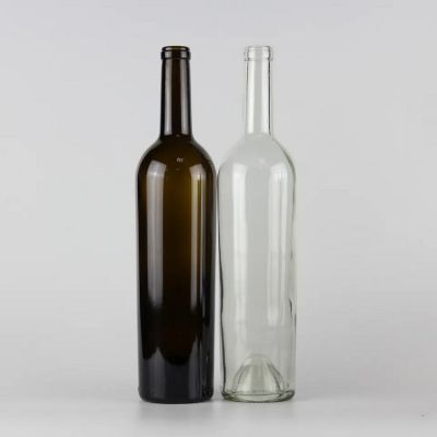 High quality transparent 330mm height wine bottle for bordeaux