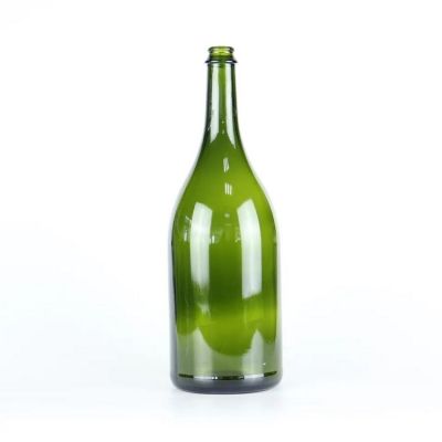 Wholesale 1500ml crown cap emerald green champagne glass bottle