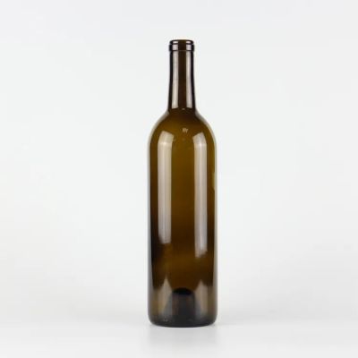High quality 750ml transparent cork finish empty glass bottle