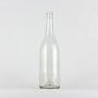 Factory price empty 750ml glass beverage bottle threaded metal lid water bottle