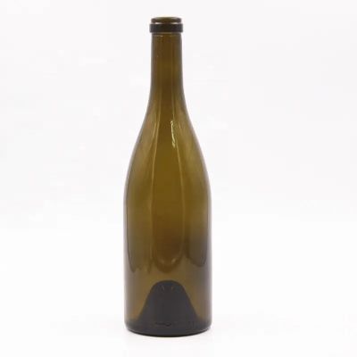 750ml 6BK 880g dark green cork glass bottle for wine