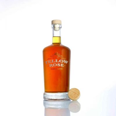 Liquor Glass Bottle Design Bottle for Tequila Whiskey Whisky Alcohol Spirit Glass Bottle with Cork Cap