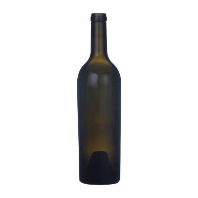Hot Sale Antique Green 1200g Bordeaux Tapered Cork Finish Push Up Bottom Wine Glass Bottle