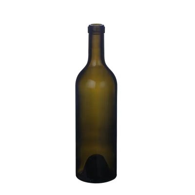 Fast Delivery Antique Green Empty Wine Bottle W-58 750ml Cork Finish Merlots Bordeaux Wine Bottle
