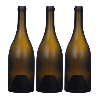 High end antique green 750ml glass burgundy wine bottle syrahs pinot noirs bottle
