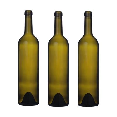 Manufacturer Custom Wholesale 750ml Bordeaux Glass Wine Bottle