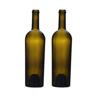 Factory wholesale hot selling lead free explosive-proof 750ml glass wine bottle for bordeaux