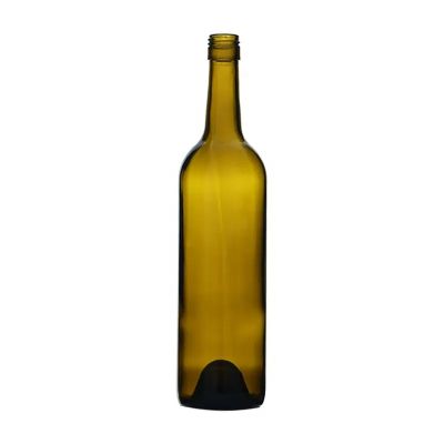 High Quality 750ml Bordeaux Bottle Empty Antique Green Wine Glass bottle