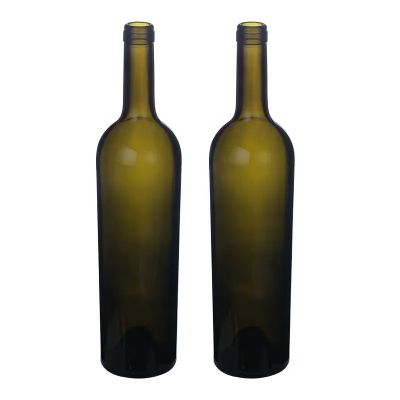 High end cork finish 750ml 780g antique green bottle wine bordeaux