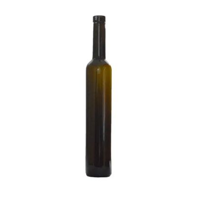 500ml Wholesale Cork Cap Round Shape Glass Bottle Antique Green Bordeaux Empty Wine Bottles