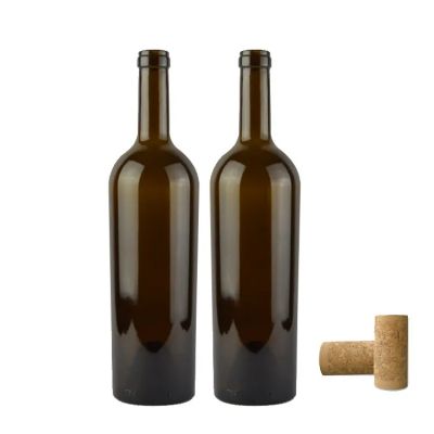 2023 Cork top 750ml wine glass bottles with wholesale price