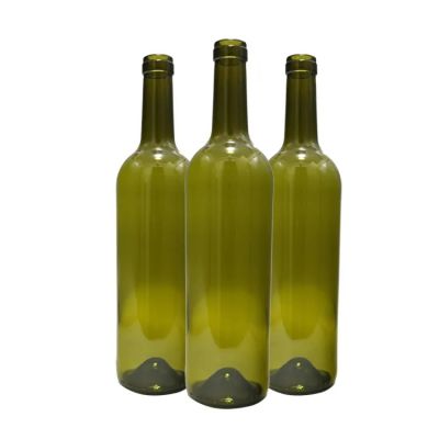 China custom wholesale price 750ml wine glass bottle with stopper