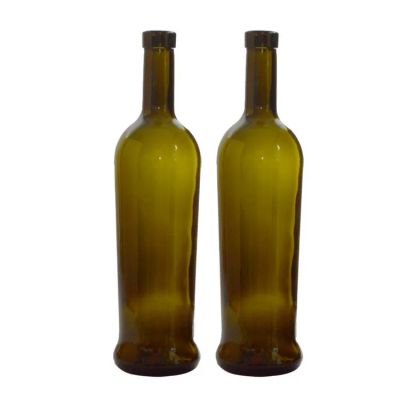 China empty red wine glass bottle 750 ml with high quality