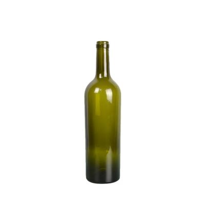 750ml Factory Price Glass bottles Wholesale Empty Green Red Wine Bordeaux Bottle