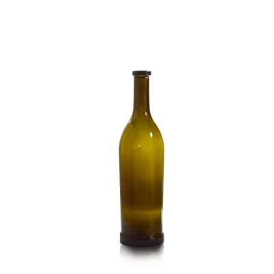 750ml Empty Round Glass Wine Bottle Antique Green Bordeaux Wine Bottle Wholesale Price