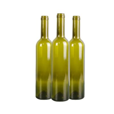 Hot Selling 500ml Bordeaux Wine Bottles Factory Custom Clear and Green Glass Wine Bottle