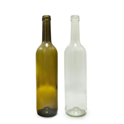China cork top 750ml bordeaux wine green color bottle
