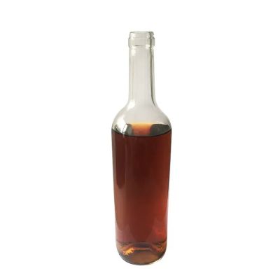 Wholesale good quality 750ml clear glass bordeaux wine bottles