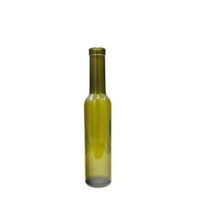 Wholesale empty bordeaux 200ml food grade cork glass mini glass olive oil wine bottle