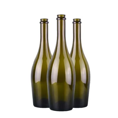 Factory Customized Logo 750ml Empty Champagne Wine Glass Bottle