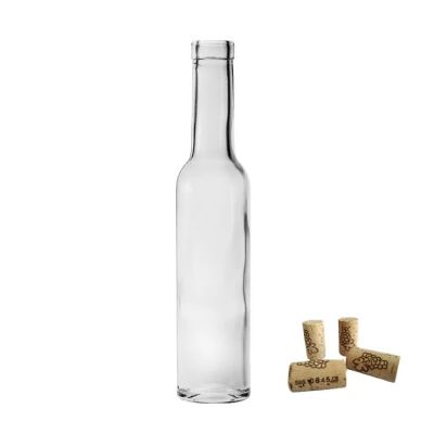 custom long neck clear small 200 ml spirit whiskey glass bottles for alcohol