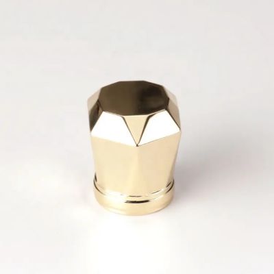 Gold crown luxury zamac perfume bottle cap from manufacturer