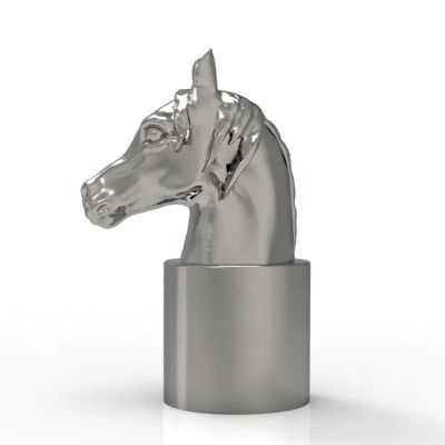 Horse-shaped animal perfume cover cap manufacturers zamac perfume cap for FEA 15 glass bottle