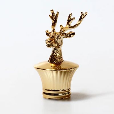 2023 Wholesale High quality zinc deer perfume Zinc-alloy caps Luxury Best Sale Perfume Cap hot sale zamac deer lid