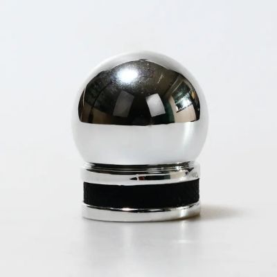 Luxury silver Metallic texture plastic ABS perfume cap Spherical smooth perfume bottle lid