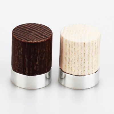Factory Perfume Bottle Caps Nice design perfume bottle round cylinder wood lids hot selling customized color wooden caps